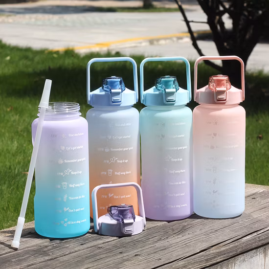 그라데이션 컬러 반투명 1300ml 물병 대형