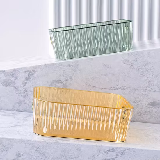 데스크탑 주최자 투명 보관 상자 화장품 마스크 주최자 상자 아크릴 문구 주방 잡화 보관 상자