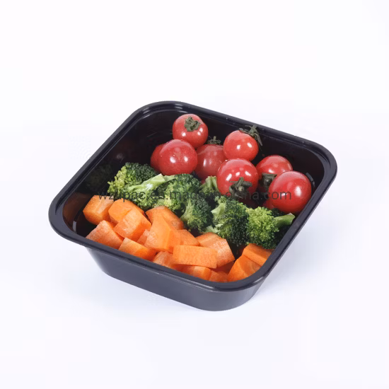 처분할 수 있는 투명한 과일 상자 3개의 격실을 가진 플라스틱 도시락은 PP 산업 포장 인쇄를 주문을 받아서 만들었습니다